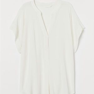 H&M Crinkled Linen Blouse